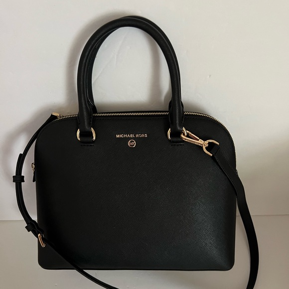 NWT MICHAEL KORS LEATHER CINDY LG DOME SATCHEL - Picture 11 of 11